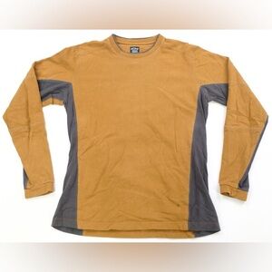 Kuhl Men's Organic Cotton Gold & Gray Colorblock KONTENDR Pullover, Size XXL